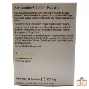 Bergamotte Bergavit Cholin Tabletten für Fettstoffwechsel anregen