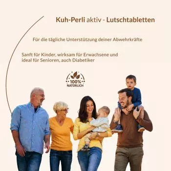 Kuh-Perli aktiv 60 Kolostrum Lutschtabletten Himbeere