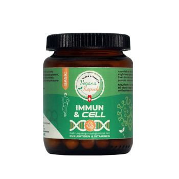 Immunkur: Immun & Cell Kapseln mit Nukleotiden Kapseln in Braunglas Schraubbehälter