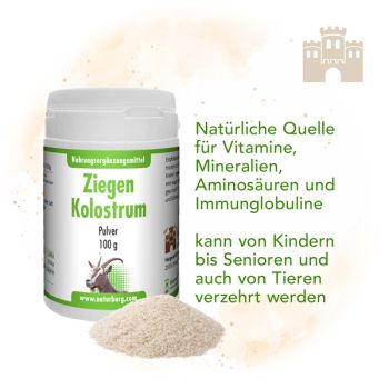Preview: Ziegenkolostrum Colostrum Pulver 100 g Preview: Ziegenkolostrum Colostrum Pulver 100 g
