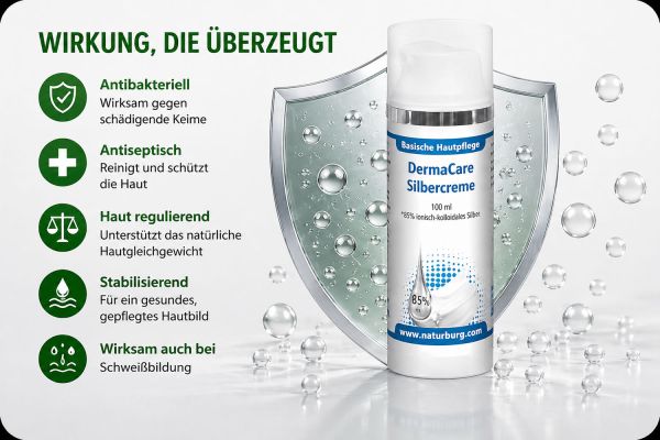 Kolloidales Silber Creme Wirkung für die Haut