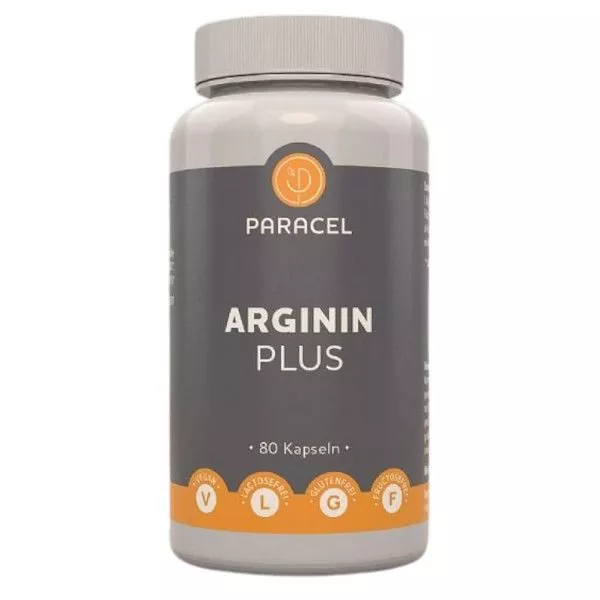 Arginin plus Kapseln mit der Aminosäure L-Arginin und Vitamine B6, B9 Folsäure und B12