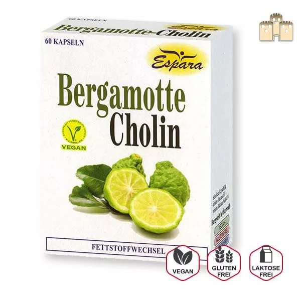 Bergamotte Cholin 60 Kapseln Nahrungsergänzung von Espara