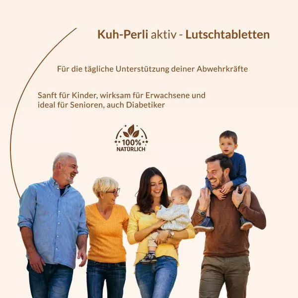 Kuh-Perli aktiv 60 Kolostrum Lutschtabletten Himbeere