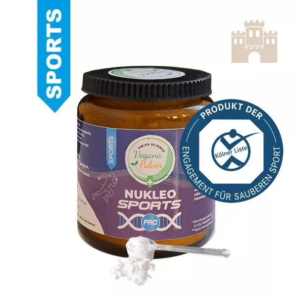 Nukleotide Pulver: NukleoSports PRO Nukleotide 20 g im braunem Schraubglas Nukleotide Pulver: NukleoSports PRO Nukleotide 20 g im braunem Schraubglas