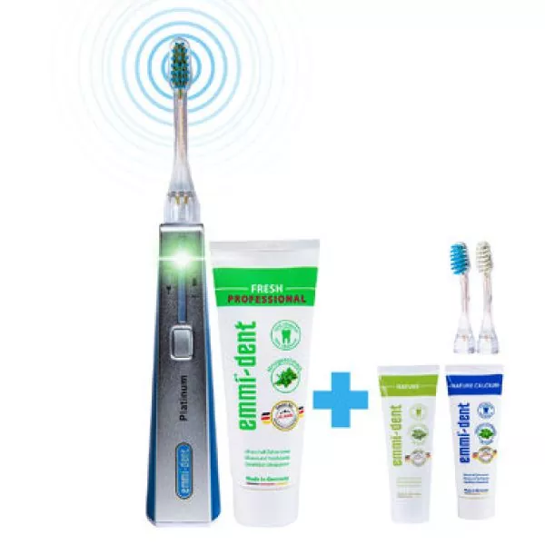 Ultraschallzahnbürste emmi-dent Platinum Set Farbe blau Ultraschallzahnbürste emmi-dent Platinum Set Farbe blau